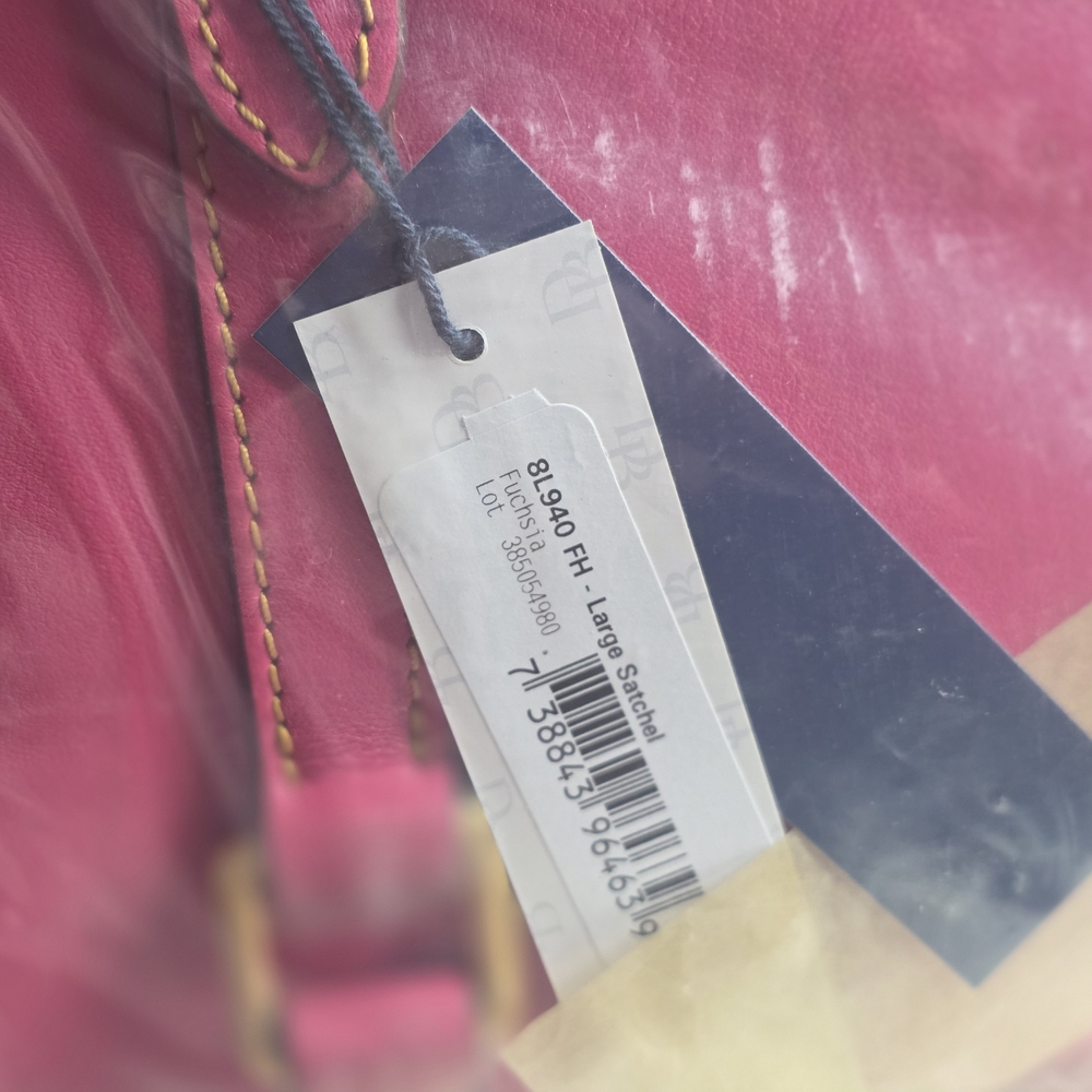 Dooney & Bourke large Fuchsia Leather Satchel - Picture 3 of 6